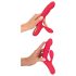 Conejito Vibrador Sonriente - vibrador recargable de 3 motores (rojo)