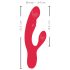 Conejito Vibrador Sonriente - vibrador recargable de 3 motores (rojo)