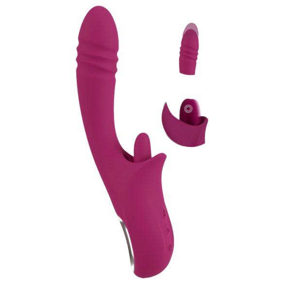 Javida Movimiento & Placer - vibrador con lengua y empuje (lila)