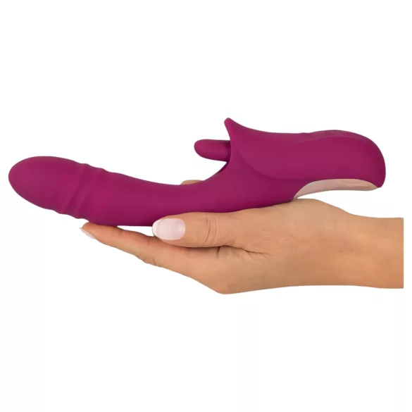Javida - Vibrador con movimiento y lengua - silicona lila