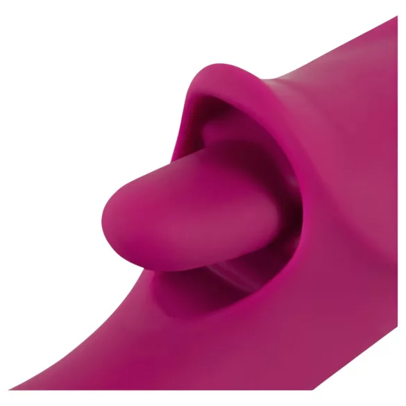 Javida - Vibrador con movimiento y lengua - silicona lila