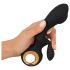 Eternal - Vibrador negro con estimulador de clítoris inflable