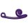 Vibrador Curvo 2 en 1 con Estimulador de Clítoris (Púrpura)