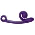 Vibrador Curvo 2 en 1 con Estimulador de Clítoris (Púrpura)