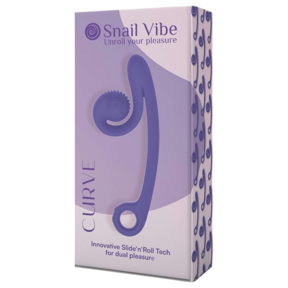 Snail Vibe Curve - vibrador doble estimulador clítoris y punto G - silicona lila