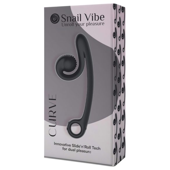 Snail Vibe Curve - 2en1 estimulador vibrador de clítoris (negro)