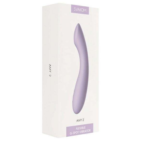 Svakom Amy 2 - vibrador punto G recargable e impermeable - lila