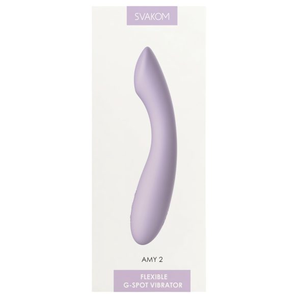 Svakom Amy 2 - vibrador punto G recargable e impermeable - lila