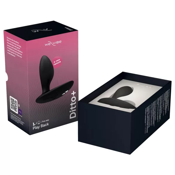 We-Vibe Ditto+ - plug anal vibrador recargable - silicona negra