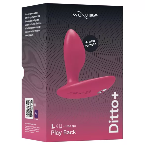 We-Vibe Ditto+ - Vibrador anal controlado por app (rosa)