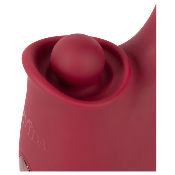 Javida - vibrador 3 en 1 con lengua - silicona roja