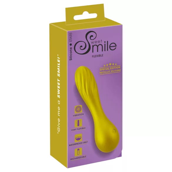 Sweet Smile - Mini vibrador metálico (amarillo)