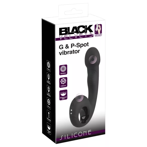 Black Velvets - Vibrador punto G y P - silicona negra