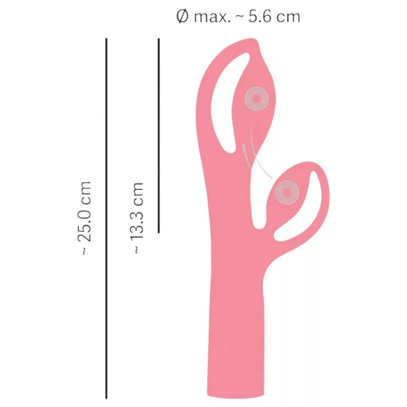 You2Toys Fabulous - vibrador con brazo para clítoris recargable - silicona rosa