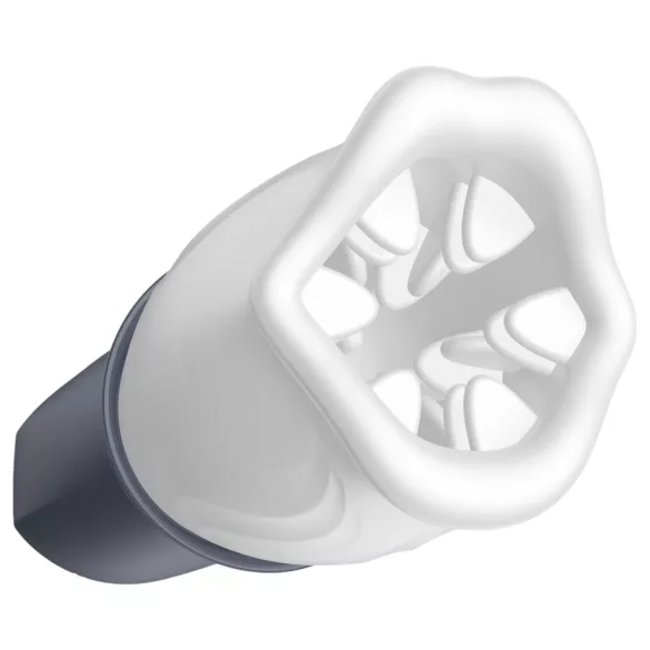 LUX Active First Class - masturbador masculino rotatorio - blanco/gris