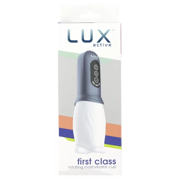 LUX Active First Class - masturbador masculino rotatorio - blanco/gris