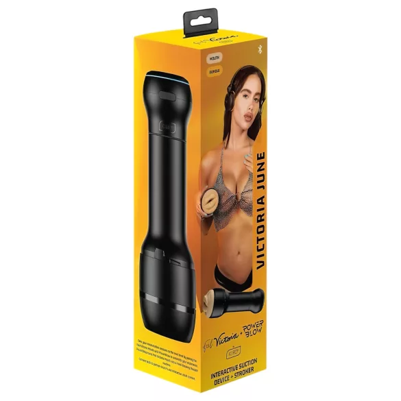 Kiiroo - masturbador masculino tipo boca - edición Victoria June - negro