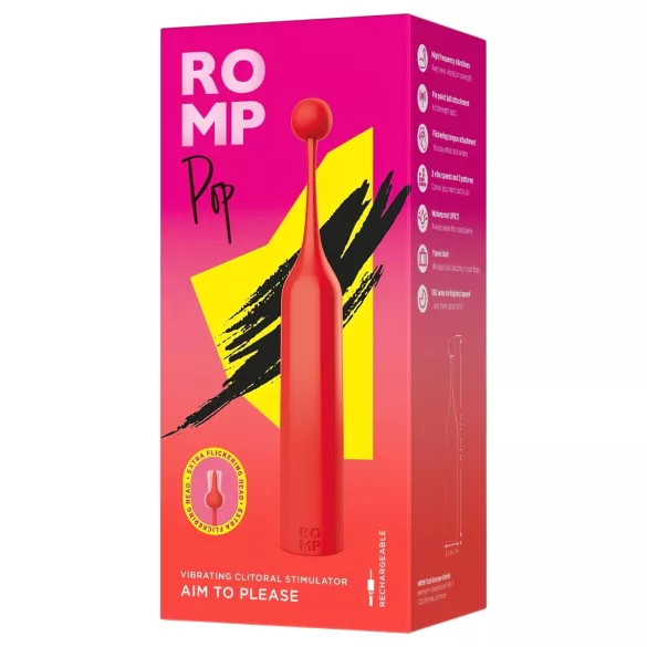 ROMP Pop - mini vibrador para clítoris - silicona roja