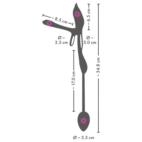 Couples Choice - anillo vibrador para pareja multifunción - silicona negra