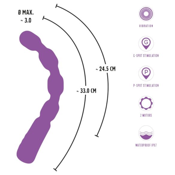 You2Toys - vibrador punto G y próstata con perlas - silicona lila