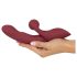 Javida 2 Funciones Rabbit - vibrador rojo recargable con estimulador