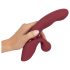 Javida 2 Funciones Rabbit - vibrador rojo recargable con estimulador