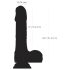 Naked Addiction - vibrador realista rotación-empuje (negro)