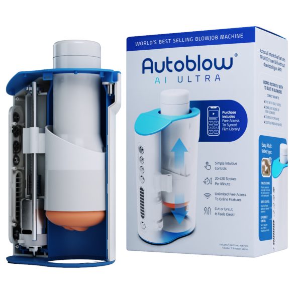 Autoblow A.I. Ultra - masturbador boca eléctrica - blanco
