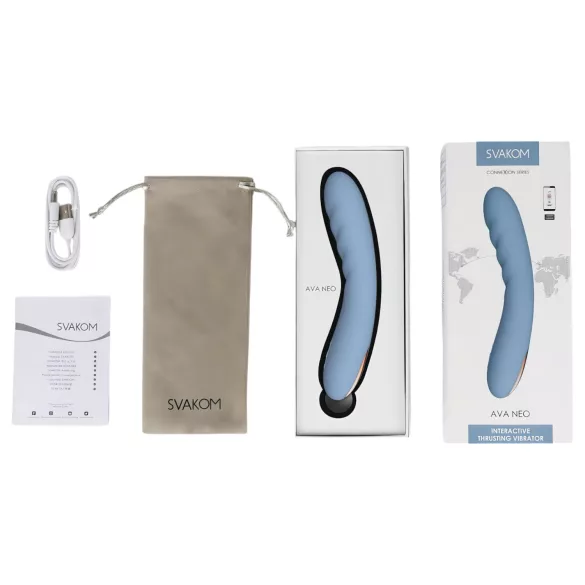 Svakom Ava Neo - vibrador impulsor inteligente - silicona azul