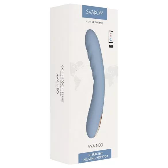 Svakom Ava Neo - vibrador impulsor inteligente - silicona azul