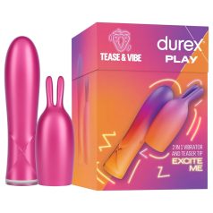 Durex Tease & Vibe - vibrador barra con estímulo conejo (rosa)   Durex Tease & Vibe - vibrador barra con estímulo conejo (rosa)