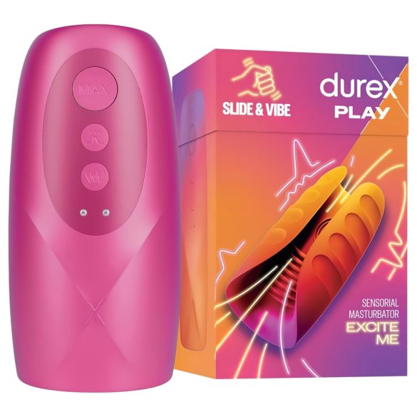 Vibrador Durex Slide & Vibe, recargable, impermeable (rosa)