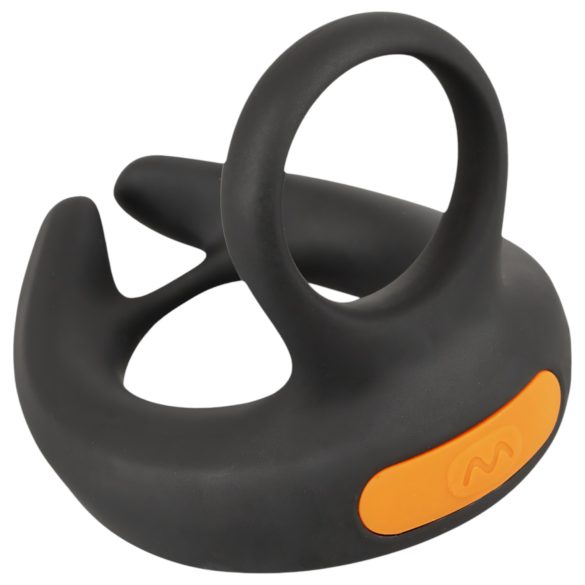 Rebel - anillo vibrador para pene y testículos (negro)