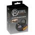 Rebel - anillo vibrador para pene y testículos (negro)