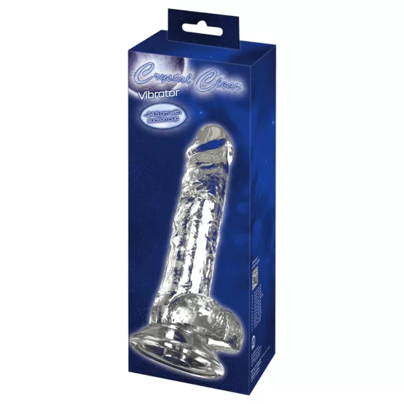 Crystal - Consolador con ventosa (transparente)