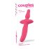Vibrador y plug anal 2en1 rosa Couples Choice