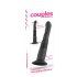 Vibrador puntos G+P para parejas (negro)