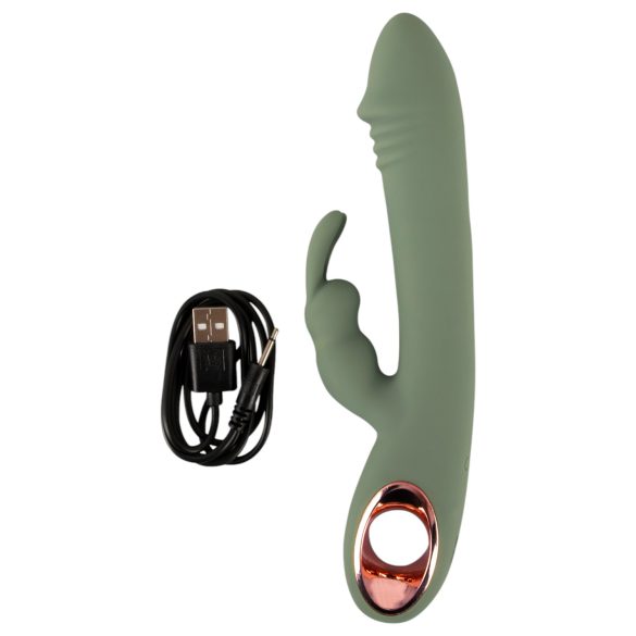 You2Toys - vibrador con estimulador de clítoris - silicona verde