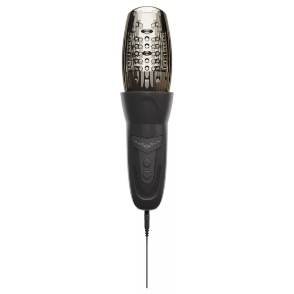 Stroker - masturbador giratorio, de vaivén y vibrador (negro)