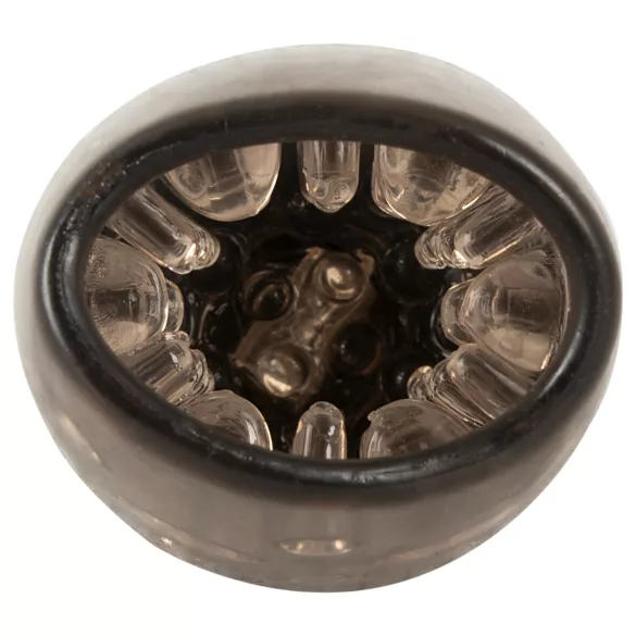 Stroker - masturbador giratorio, de vaivén y vibrador (negro)