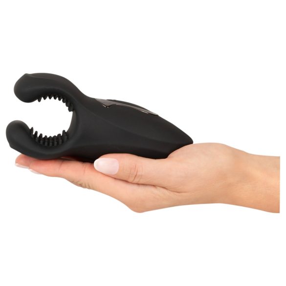 Rebel - Vibrador glande móvil y vibrante (negro)