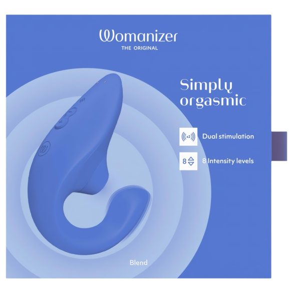 Womanizer Blend - Vibrador de punto G y estimulador de clítoris (azul)