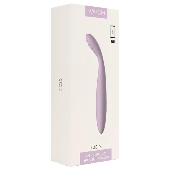 Svakom Cici 2 - vibrador punto G inteligente - silicona lila
