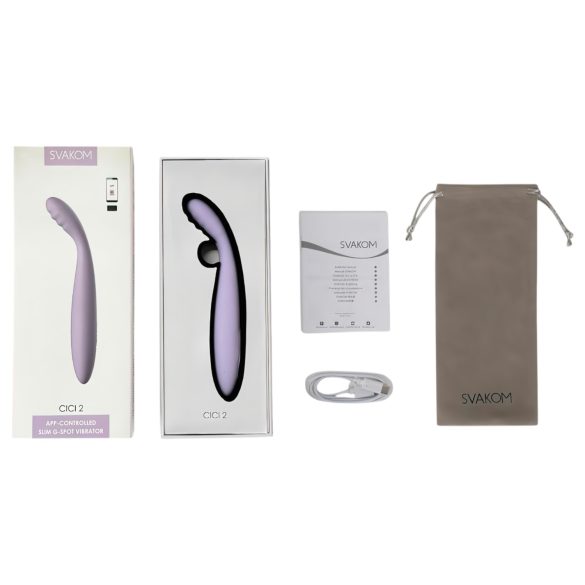 Svakom Cici 2 - vibrador punto G inteligente - silicona lila