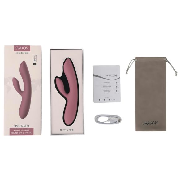 Svakom Trysta Neo - vibrador con bolas rotativas y estimulador de clítoris