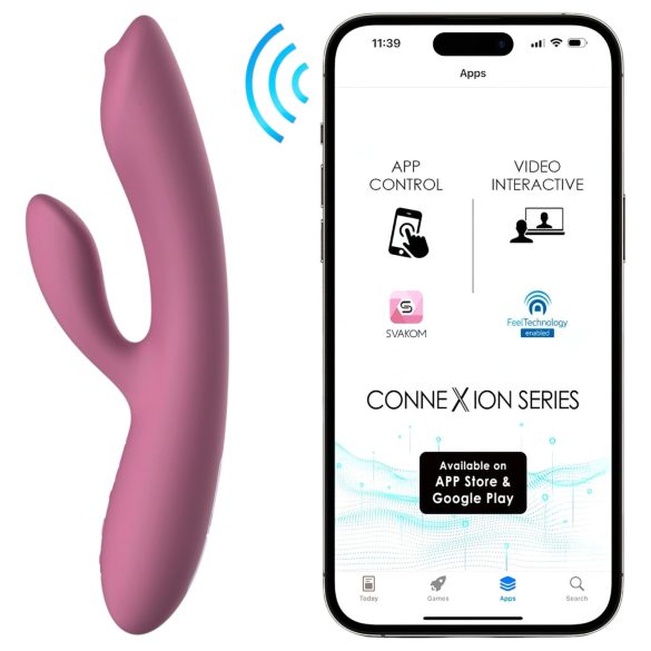 Svakom Trysta Neo - vibrador con bolas rotativas y estimulador de clítoris