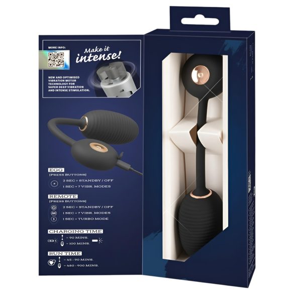 You2Toys - huevo vibrador remoto - silicona negra