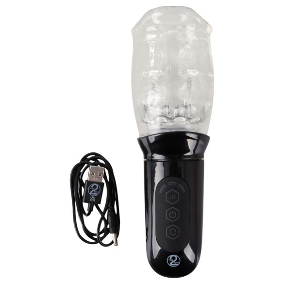 Stroker - masturbador vibrador giratorio - transparente