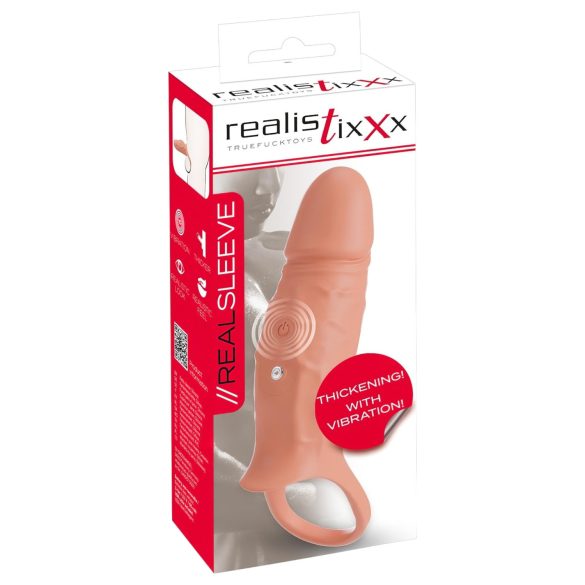 Realistixxx - funda pene vibradora con anillo, natural