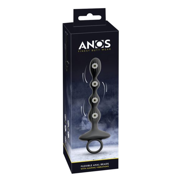 Anos - Vibrador anal con 2 motores y bolas móviles (negro)